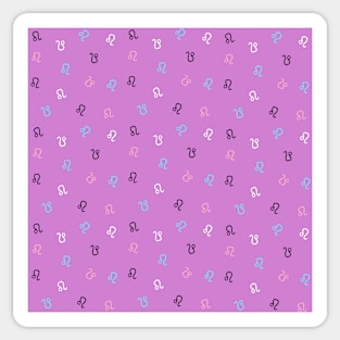 Monogram Leo Horoscope Sign Zodiac Sign Astrology Symbol Sticker